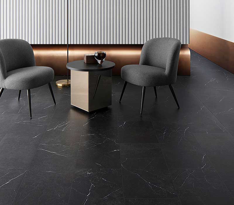 マチュアNW 2㎜厚 FS4250 [ブラックマーブルタイル] デザイン性に