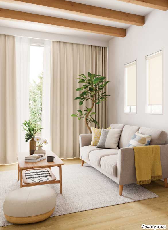 遮光1級 カーテン [ラフナチュラル] OP3130 OP3131 OP3132 3色