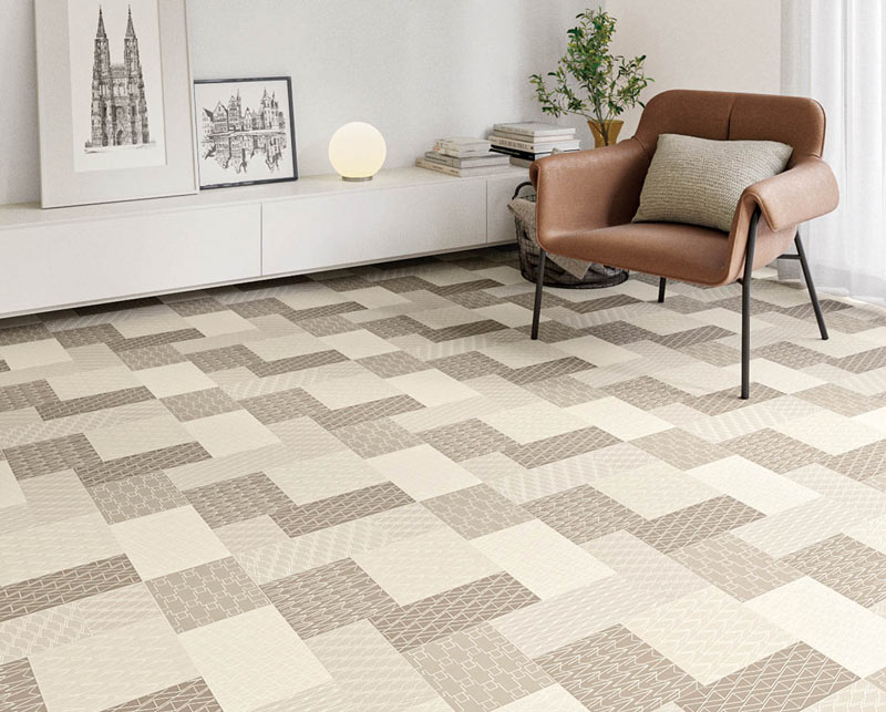 E1118 [リトム] 幾何学柄 シンコール 住宅用クッションフロア