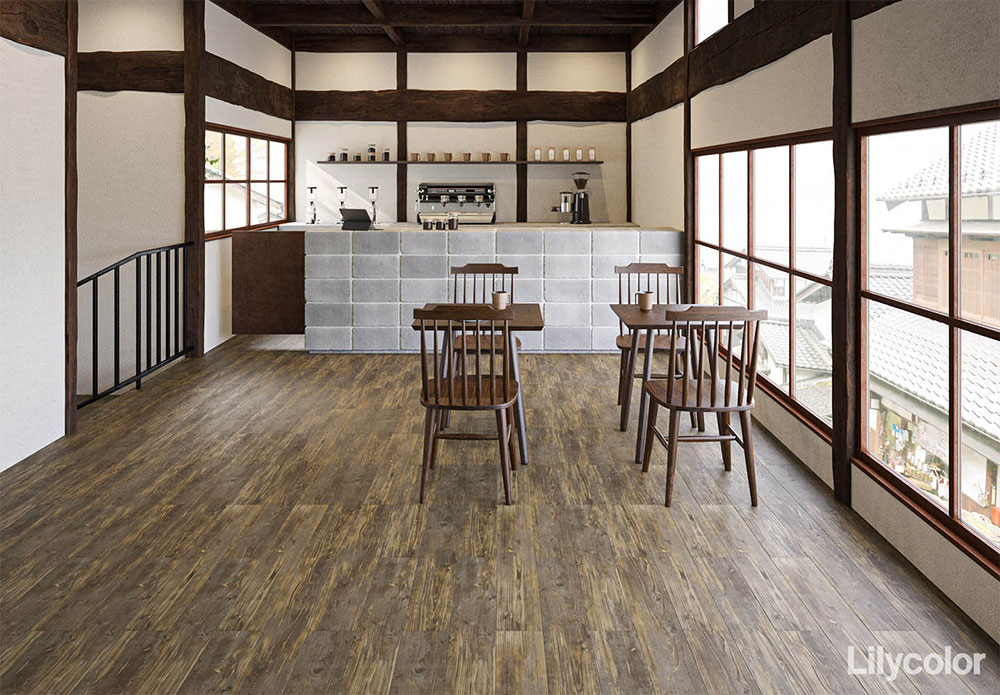 リリカラ フロアタイル 木目調 アメリカンチェリー LYT84056 LYT84005