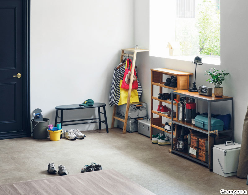 タイルシェルフ 水彩タイル 25角 アーモンド（シート） | WL-TL009-02F-G141