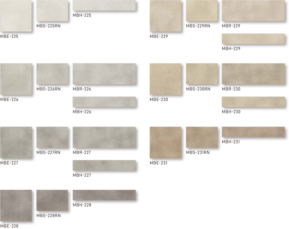 MBE/MBH/MBR/MBS225～231 [ミックスセラ] タジマ フロアタイル