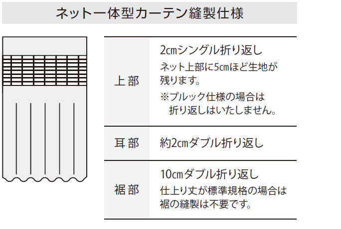 リリカラ：縫製仕様