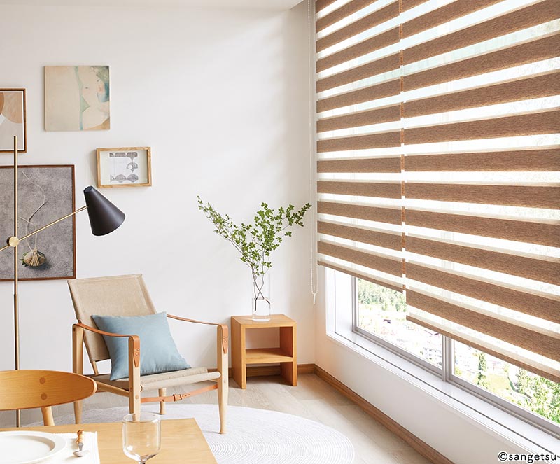 調光ロールスクリーン ウッドライン [CP106, CP107] サンゲツ (2色/防