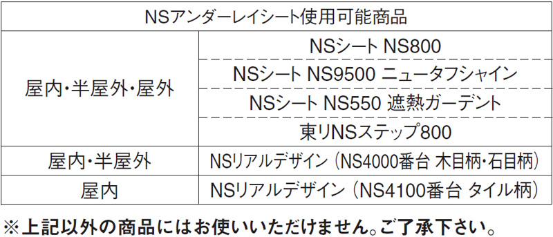 アンダーレイシート