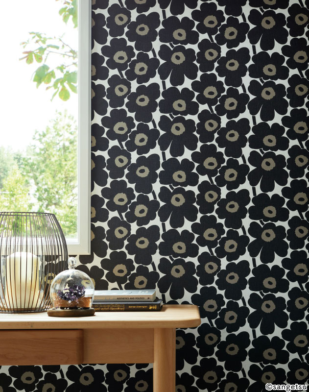 マリメッコ　壁紙　新品　ウニッコ ウニッコ UNIKKO グレー 23353 / Marimekko マリメッコ