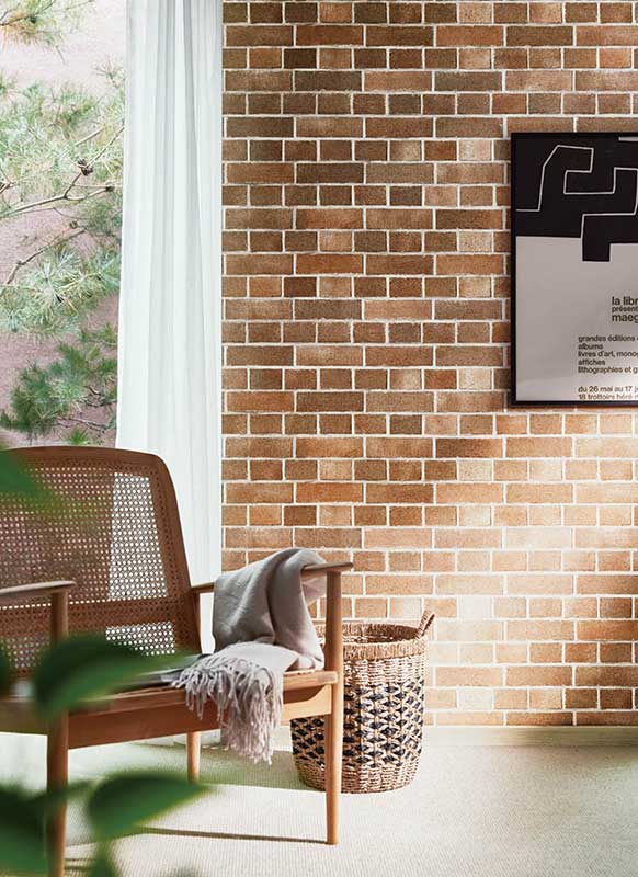 BA7259 [マテリアル] レンガ風 シンコール 壁紙 ビッグエース 2024