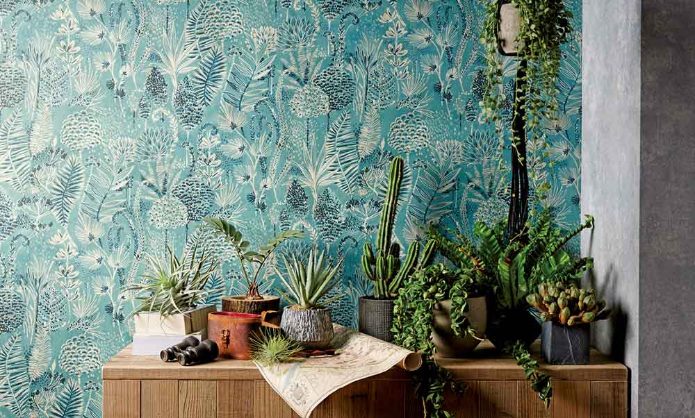 TWP9142 蓄光 トキワ 壁紙 パインブル2023-26 (1m販売)